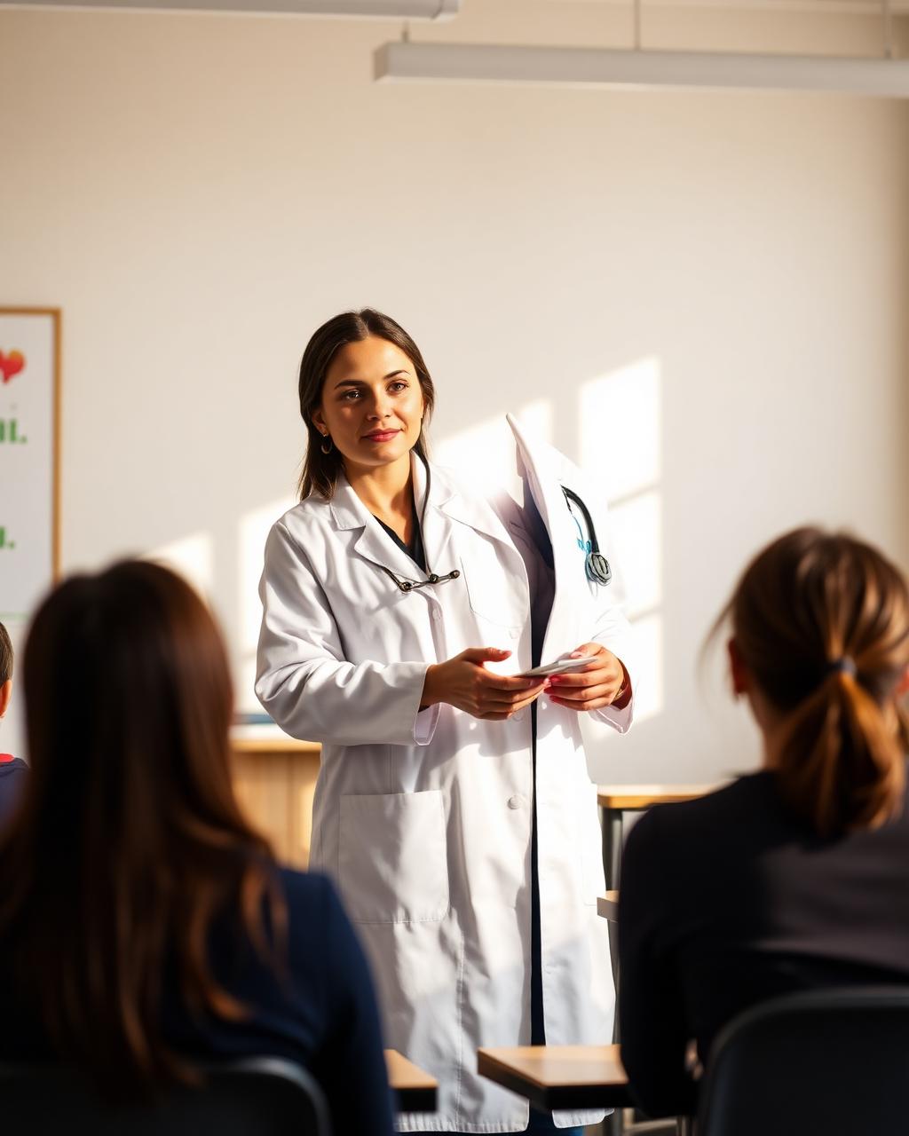 An instructor teaching in a classroom